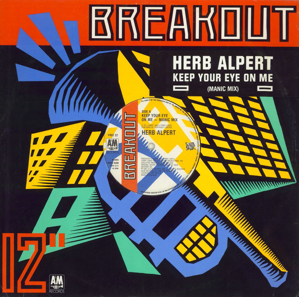 Herb Alpert Keep Your Eye On Me UK 12" vinyl single (12 inch record / Maxi-single) FREE22