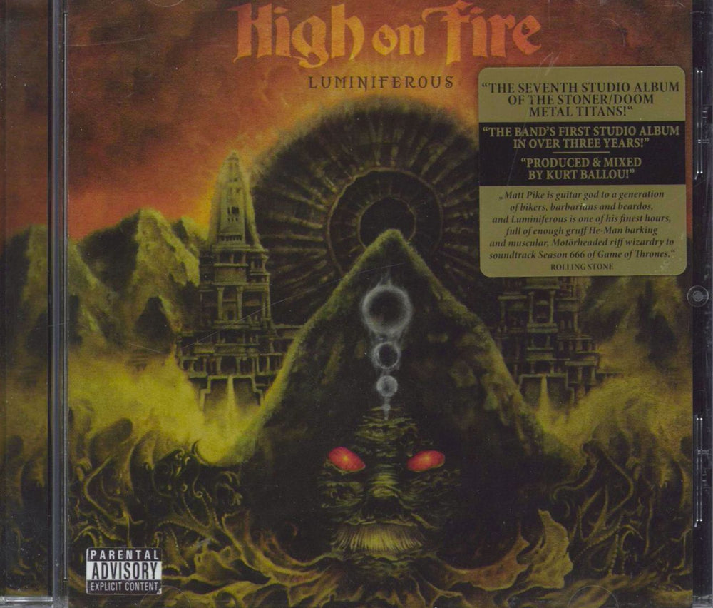 High On Fire Luminiferous UK CD album (CDLP) 9985752