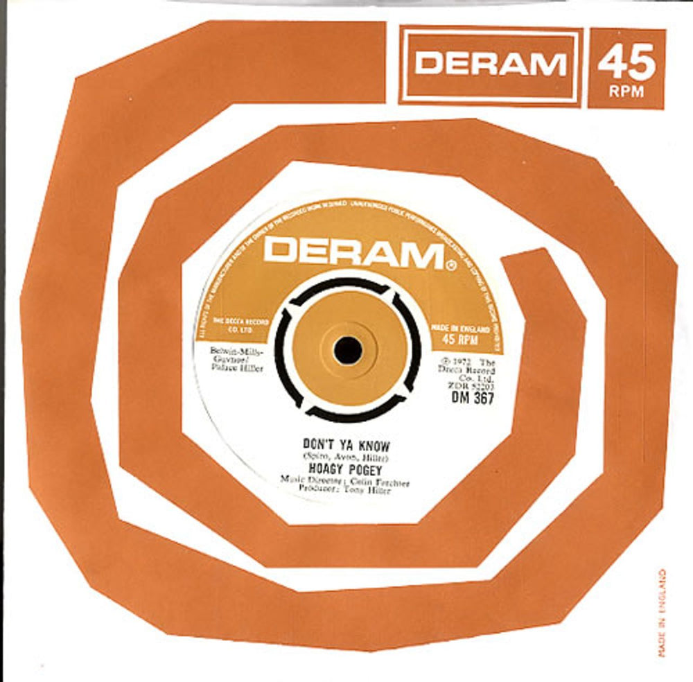 Hoagy Pogey Don't Ya Know UK 7" vinyl single (7 inch record / 45) DM367