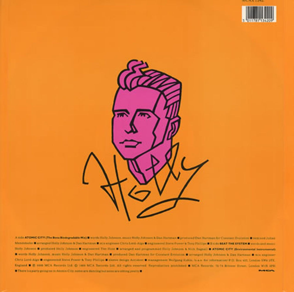 Holly Johnson Atomic City - Remix UK 12" vinyl single (12 inch record / Maxi-single) HJO12AT10581