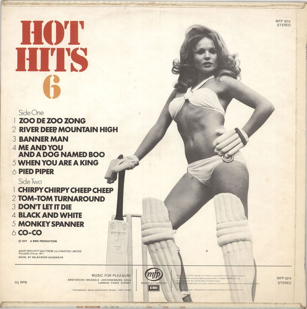 Hot Hits Hot Hits 6 UK vinyl LP album (LP record)