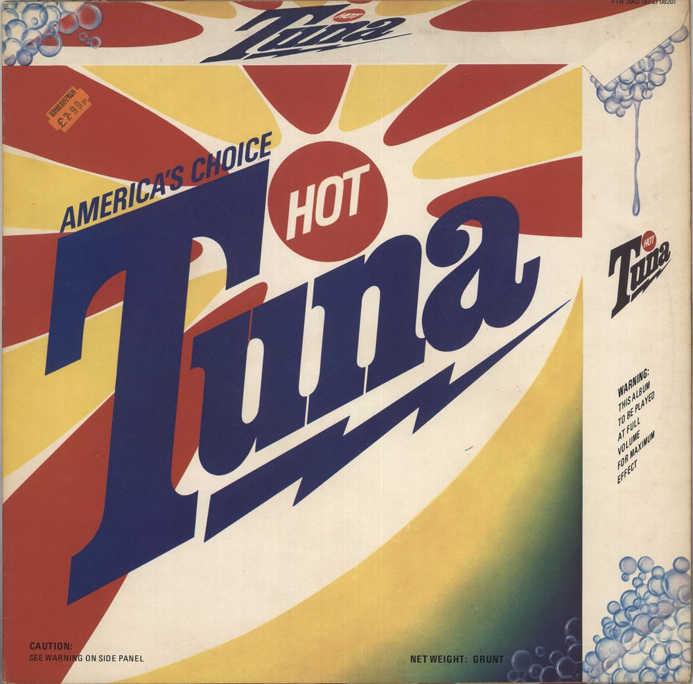 Hot Tuna America's Choice UK vinyl LP album (LP record) FTR2003