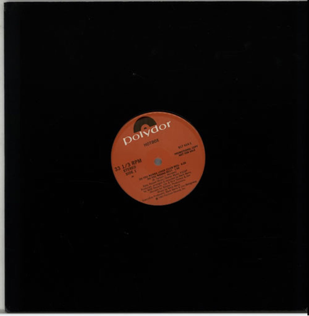 Hotbox Do You Wanna Lover US Promo 12" vinyl single (12 inch record / Maxi-single) 817414-1