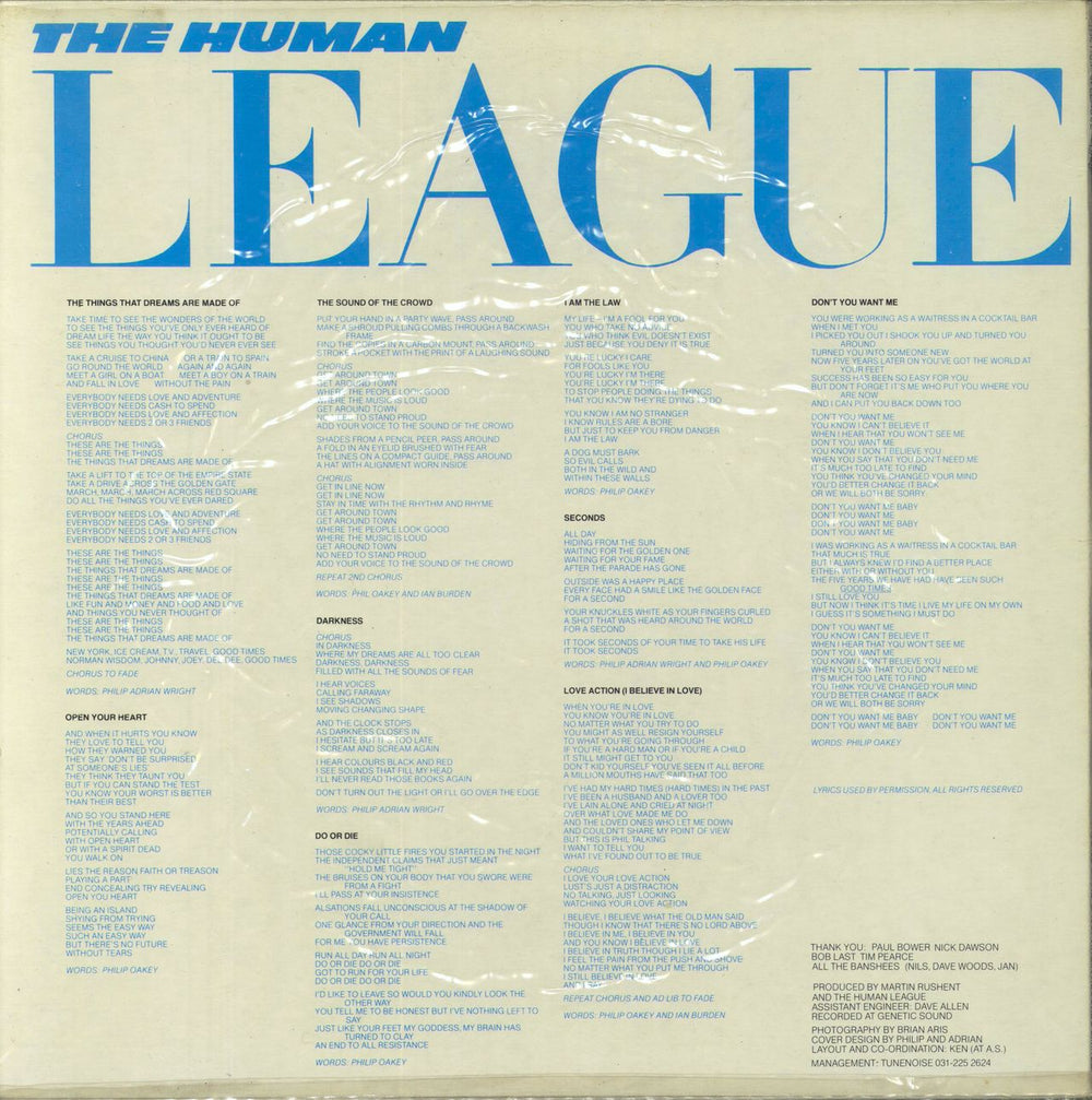 Human League Dare! - Black UK picture disc LP (vinyl picture disc album)