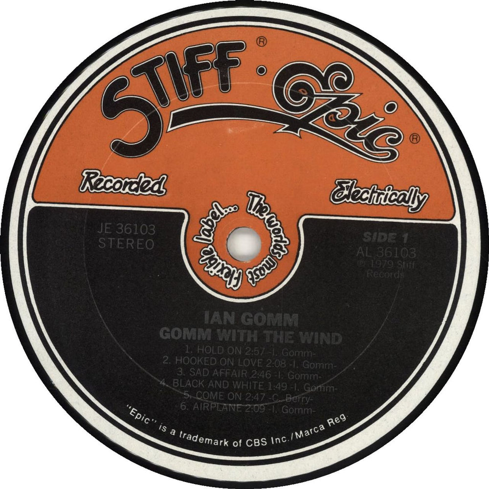 Ian Gomm Gomm With The Wind - Gold Promo Stamped US Promo vinyl LP album (LP record) 074643610315