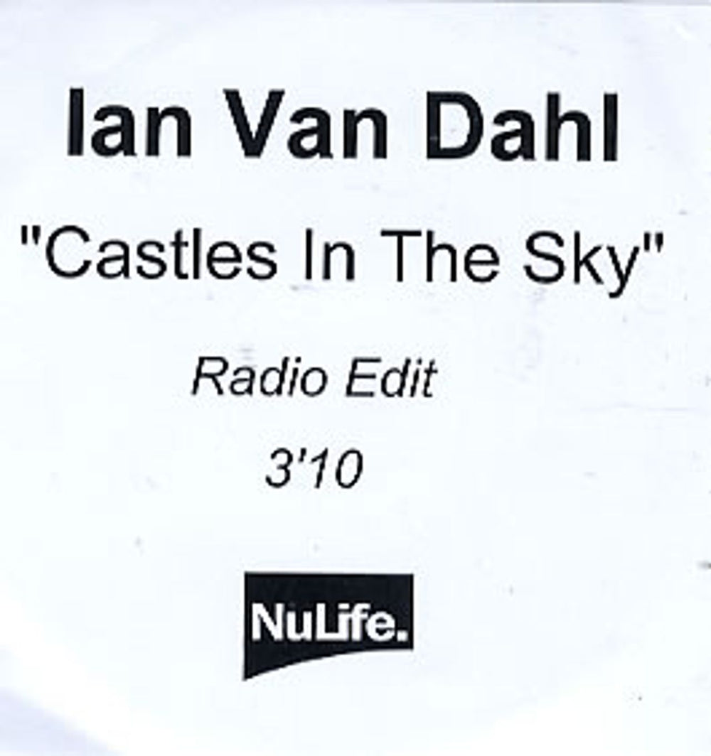 Ian Van Dahl Castles In The Sky UK Promo CD-R acetate CD-R ACETATE