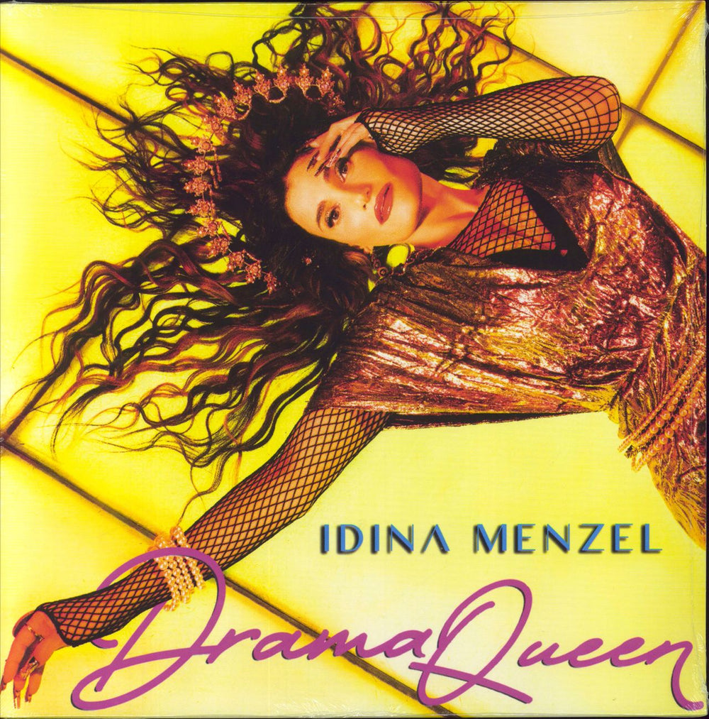 Idina Menzel Drama Queen - Hot Pink Vinyl + Autographed Insert UK vinyl LP album (LP record) 358931201