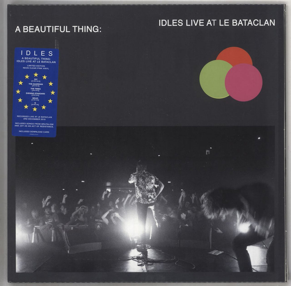 Idles A Beautiful Thing: Idles Live At Le Bataclan - Neon Pink Vinyl + Dark Grey Sleeve UK 2-LP vinyl record set (Double LP Album) PTKF2174-5