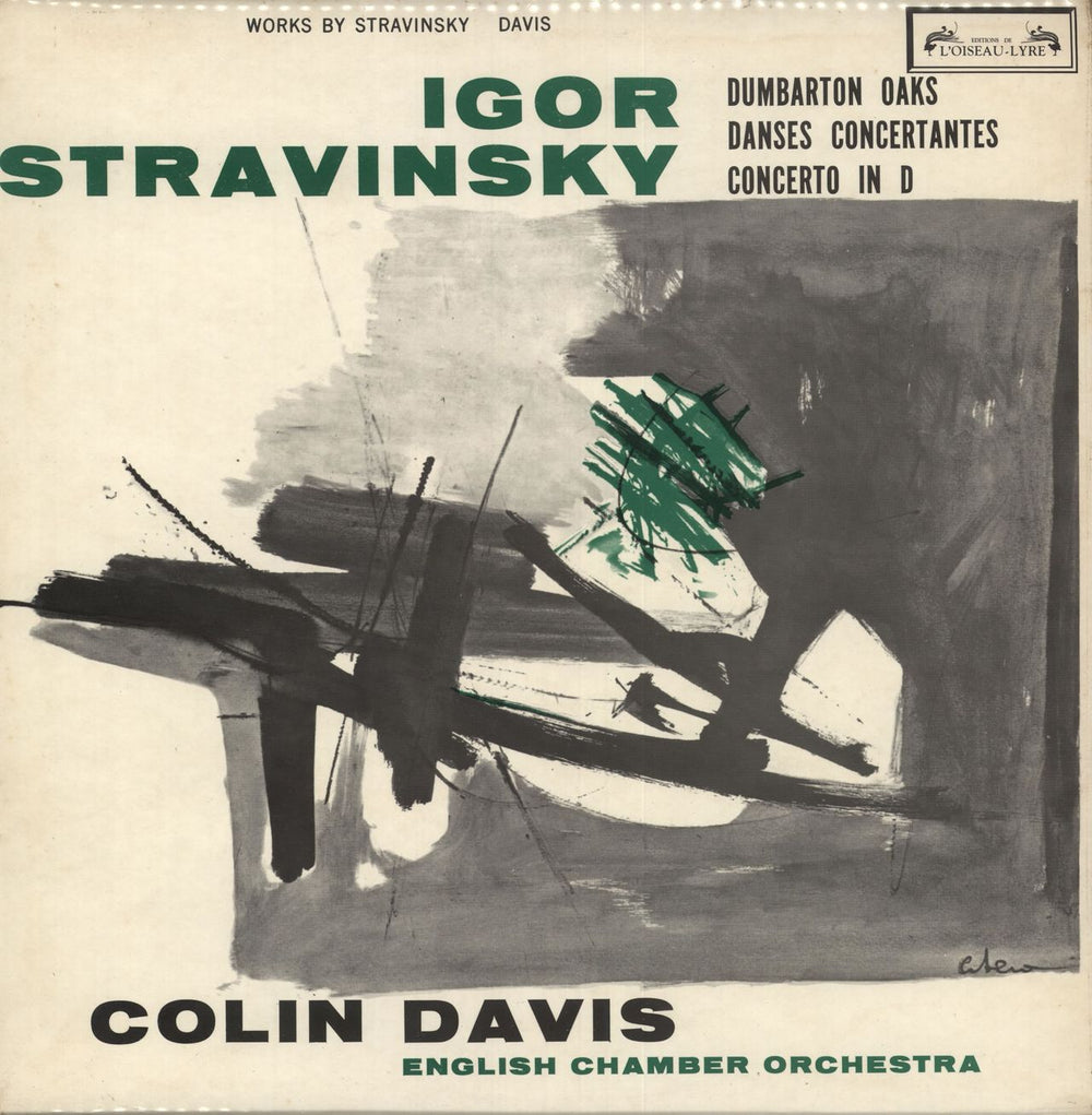 Igor Stravinsky Dumbarton Oaks / Danses Concertantes / Concerto In D For String Orchestra UK vinyl LP album (LP record) SOL60050