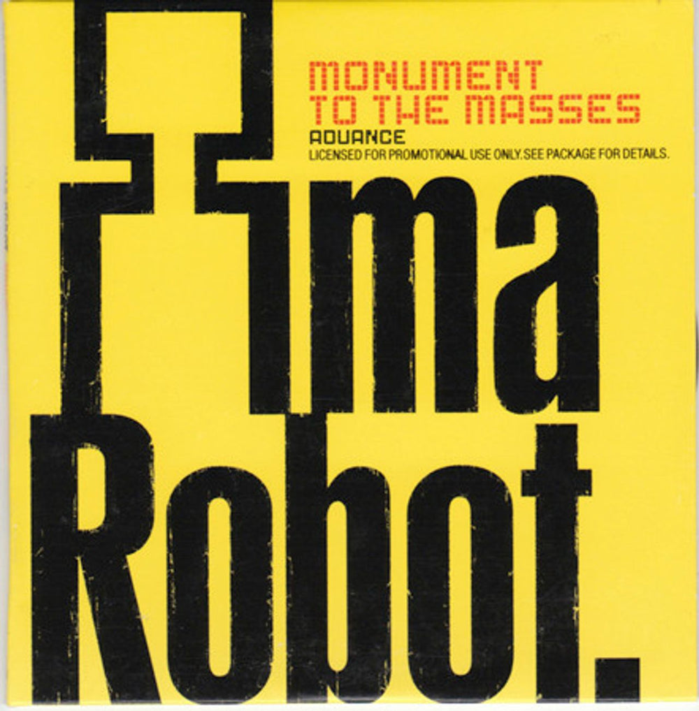 IMA Robot Monument To The Masses - Advance Promotional CD US Promo CD album (CDLP) 703922
