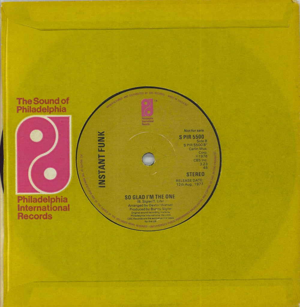 Instant Funk It Ain't Reggae [But It's Funky] UK Promo 7" vinyl single (7 inch record / 45)