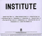 Institute Institute - Distort Yourself US Promo CD-R acetate CD-R ACETATE