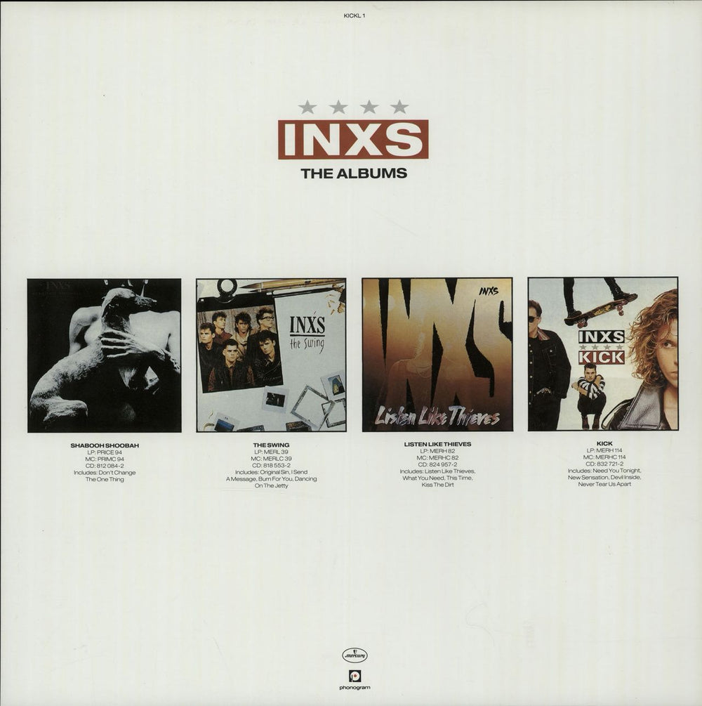 Inxs Kick - Black Hype Sticker + Insert UK vinyl LP album (LP record) INXLPKI652578