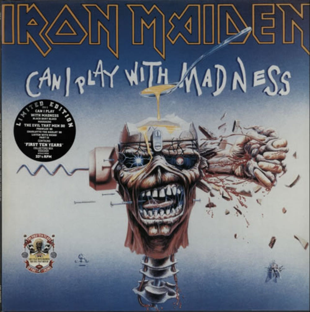 Iron Maiden Can I Play With Madness / The Evil That Men Do UK 12" vinyl single (12 inch record / Maxi-single) IRN9