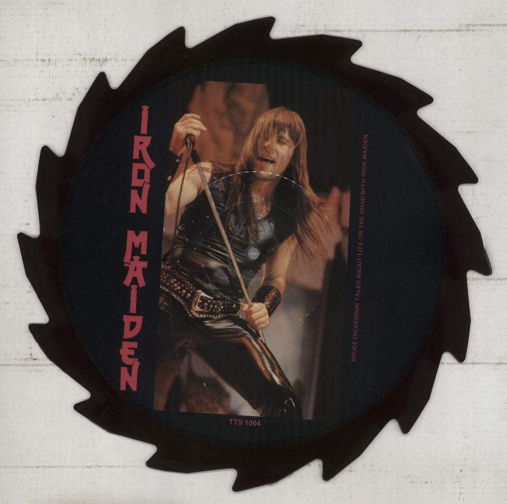 Iron Maiden Interview Picture Disc - Black Edge UK shaped picture disc (picture disc vinyl record) TTS1004