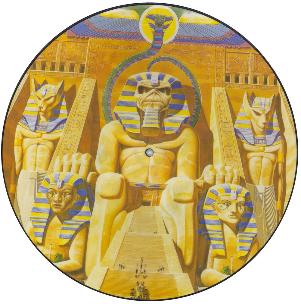 Iron Maiden Powerslave - EX UK picture disc LP (vinyl picture disc album) POWERP1