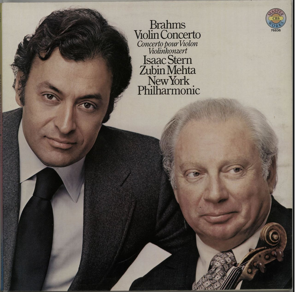 Isaac Stern Brahms: Violin Concerto Op.77 Dutch vinyl LP album (LP record) 76836