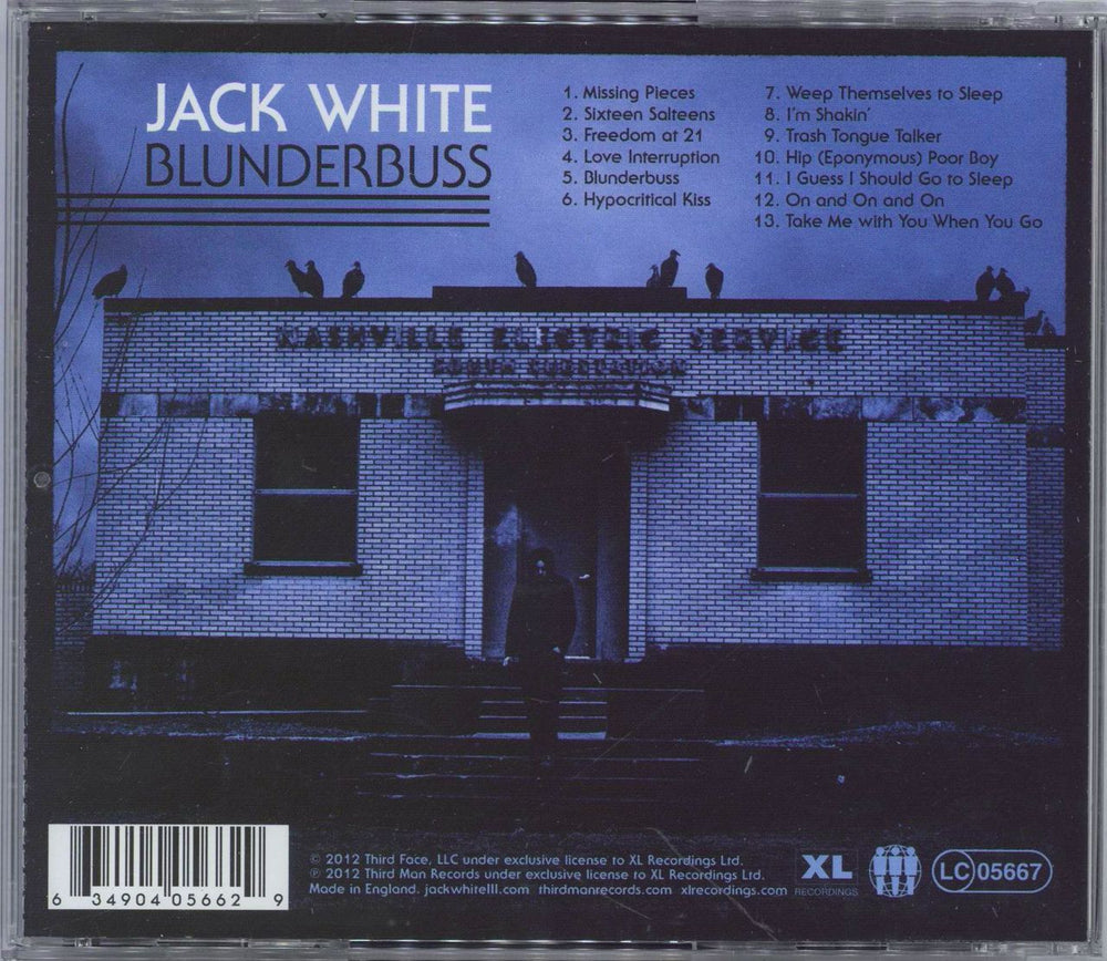 Jack White Blunderbuss UK CD album (CDLP) 634904056629