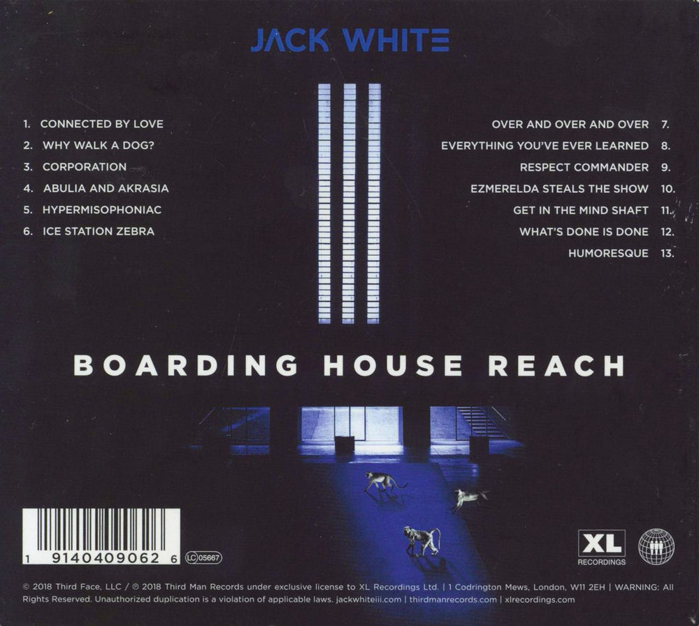 Jack White Boarding House Reach UK CD album (CDLP) 191404090626