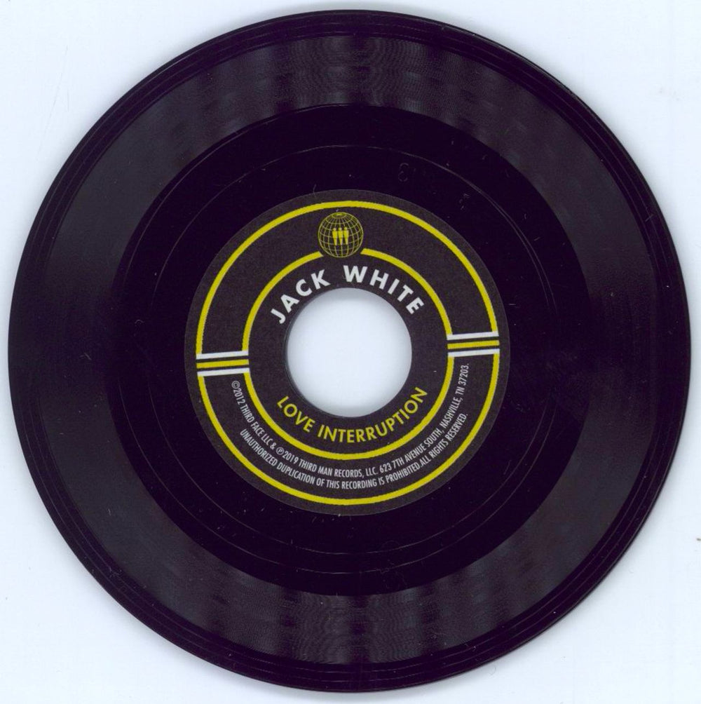 Jack White Love Interruption - 3" Single US 5" vinyl single (5 inch record) ITE05LO776136