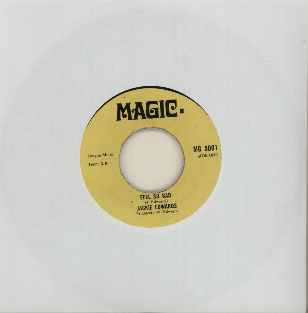Jackie Edwards Feel So Bad UK 7" vinyl single (7 inch record / 45) MG5001