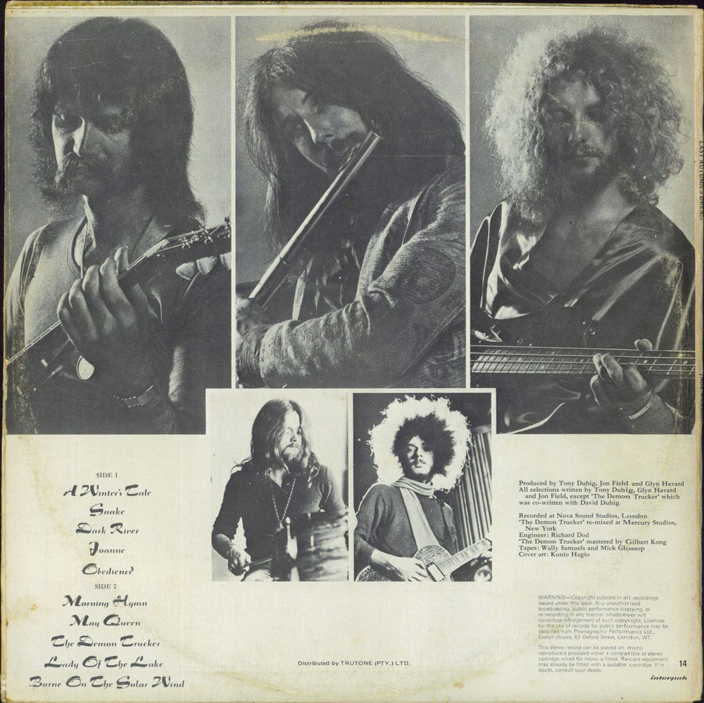 Jade Warrior Last Autumn's Dream South African vinyl LP album (LP record)