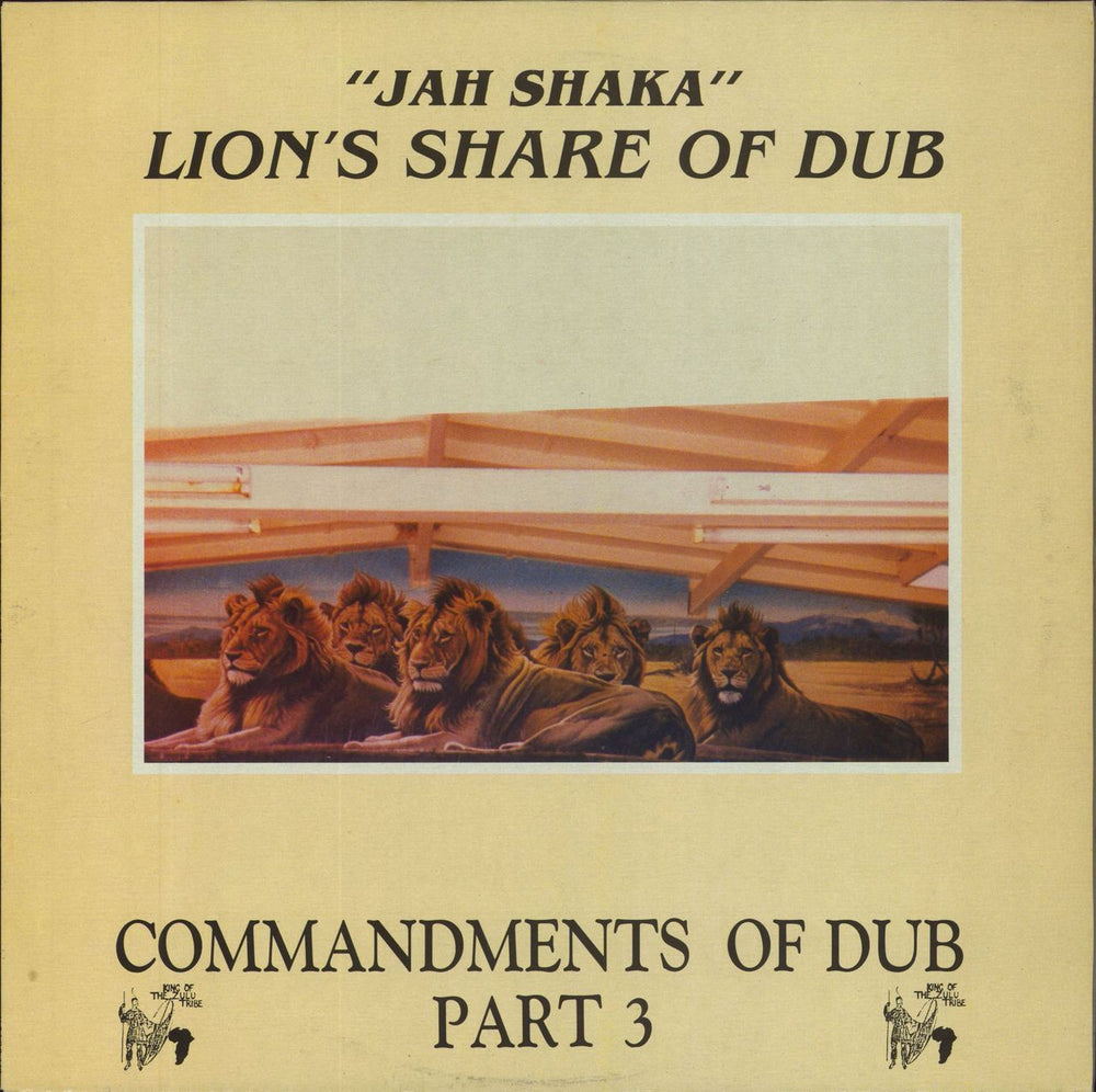 Jah Shaka Lion's Share Of Dub: Commandments Of Dub Part 3 UK vinyl LP album (LP record) SHAKA847