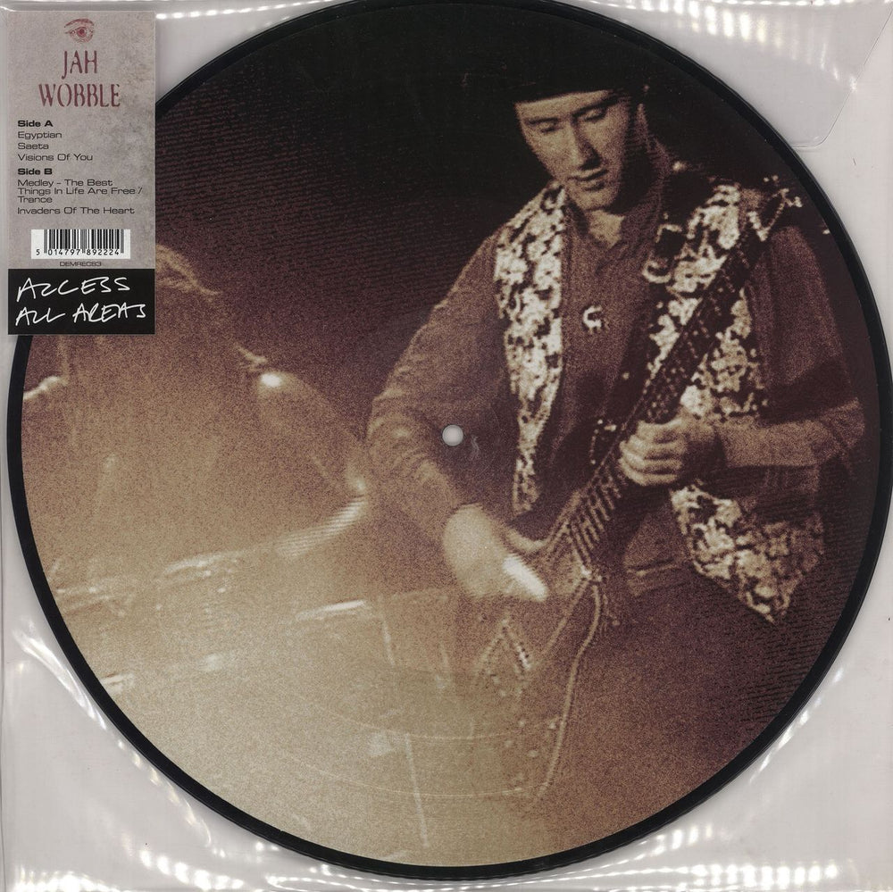 Jah Wobble Access All Areas UK picture disc LP (vinyl picture disc album) DEMREC83