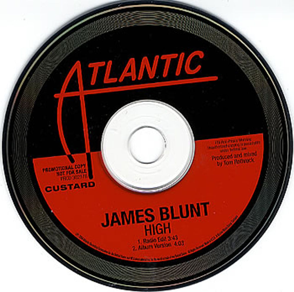 James Blunt High US Promo CD single (CD5 / 5") PRCD-302178