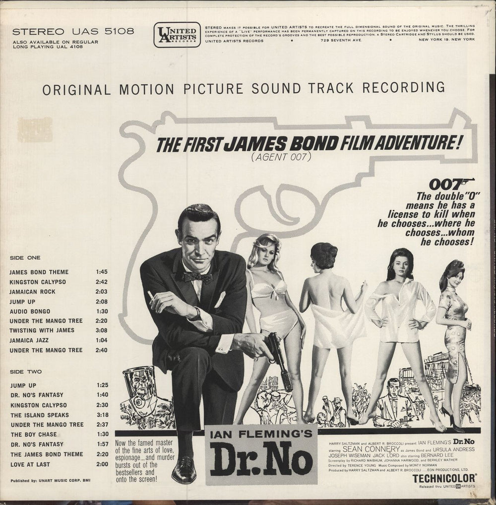 James Bond Dr. No - shrink US vinyl LP album (LP record)