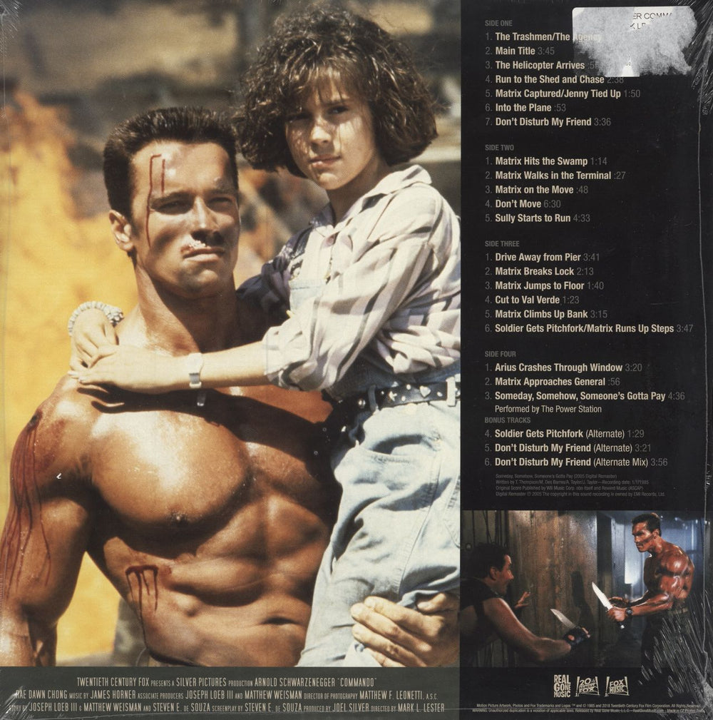 James Horner Commando - Splatter Vinyl - Sealed US 2-LP vinyl record set (Double LP Album)