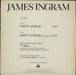 James Ingram Party Animal US Promo 12" vinyl single (12 inch record / Maxi-single) PRO-A-2073