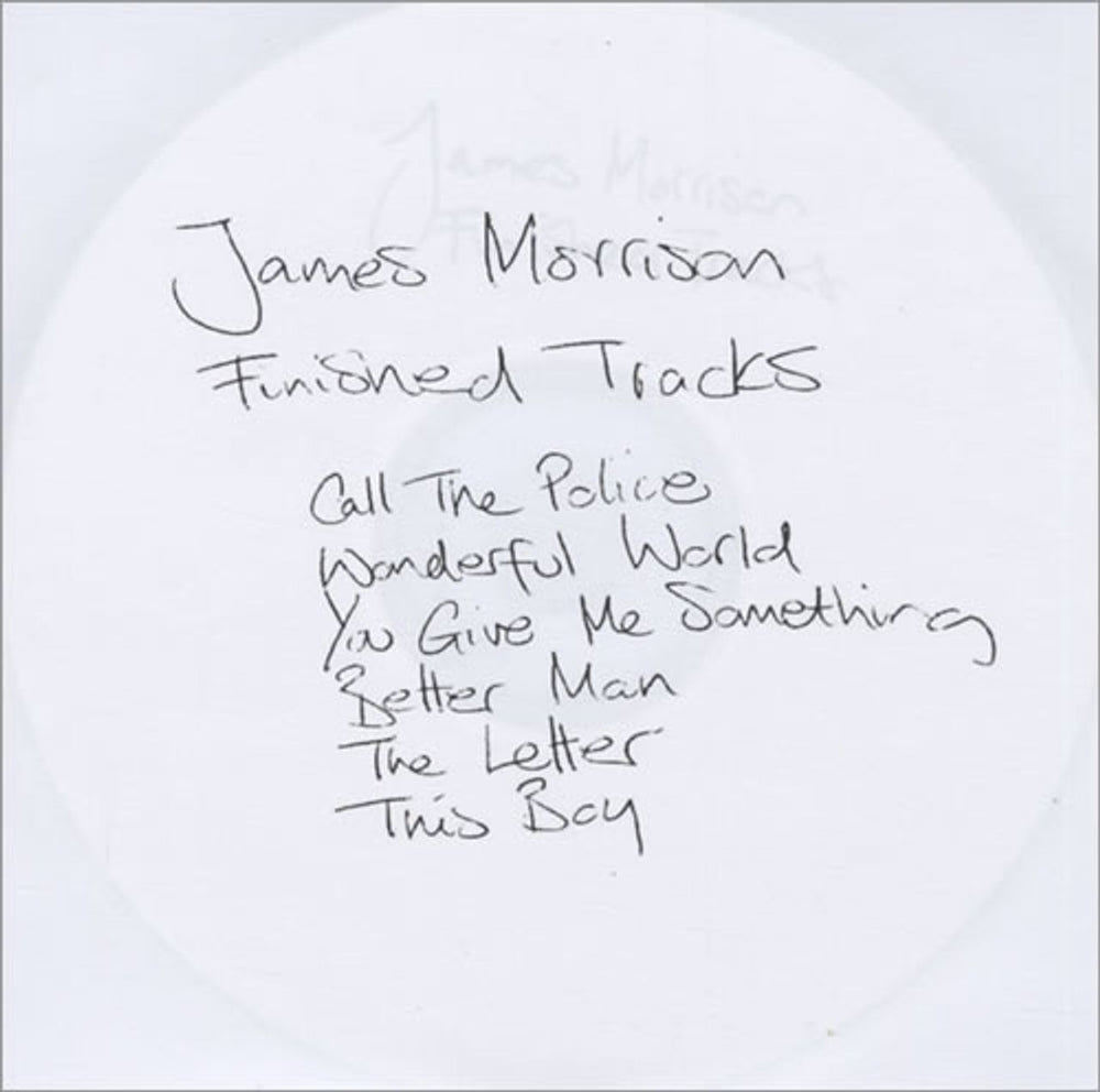 James Morrison Finished Tracks UK CD-R acetate CD-R ACETATE