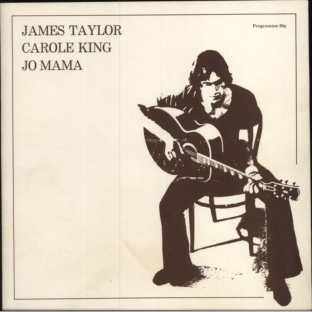 James Taylor 1971 Tour Programme UK tour programme TOUR PROGRAMME