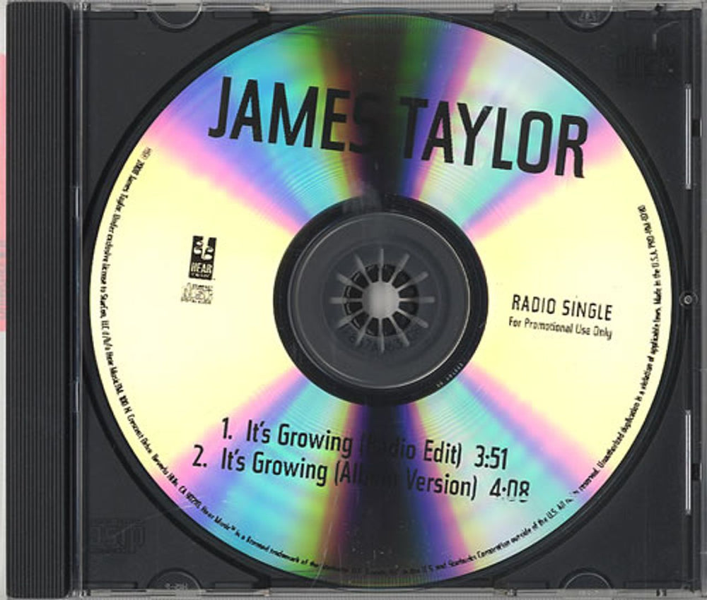 James Taylor It's Growing US Promo CD-R acetate CD-R ACETATE