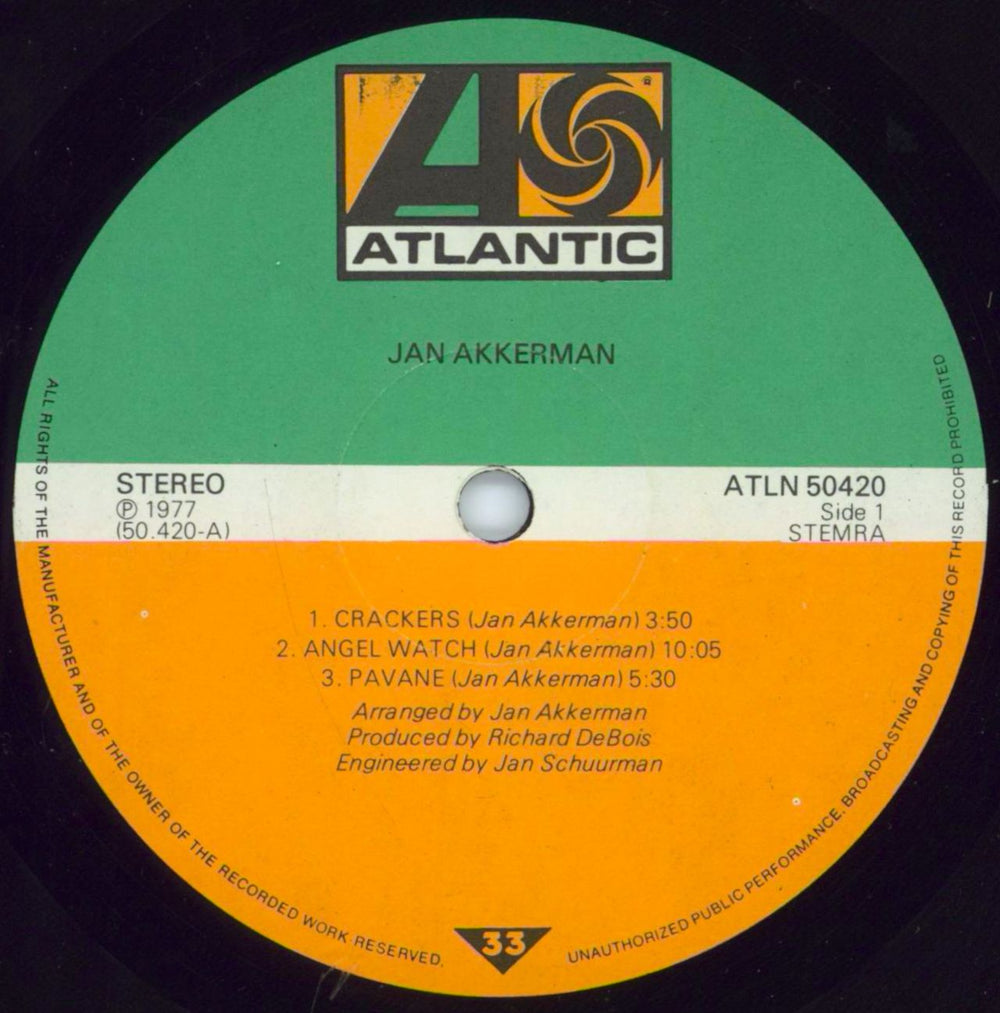 Jan Akkerman Jan Akkerman Dutch vinyl LP album (LP record) JKKLPJA798387