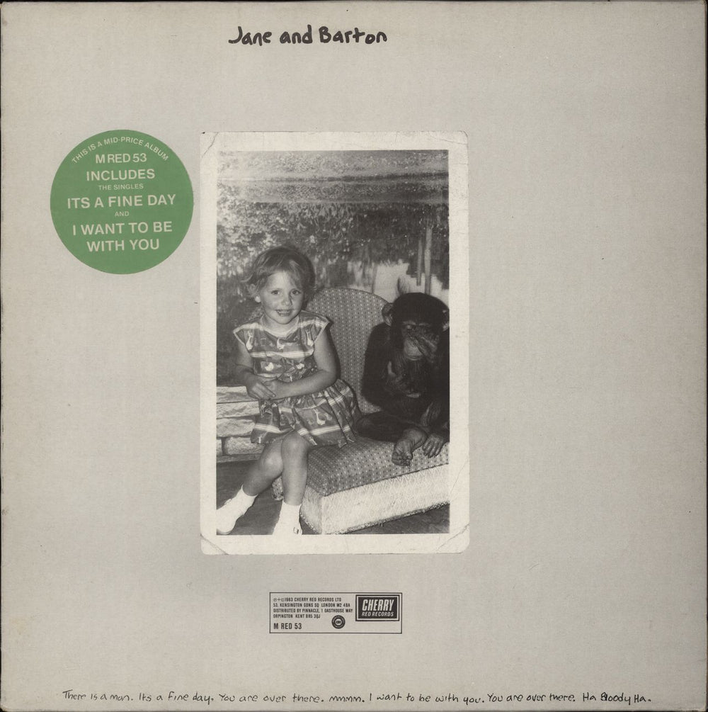 Jane & Barton Jane And Barton UK vinyl LP album (LP record) MRED53