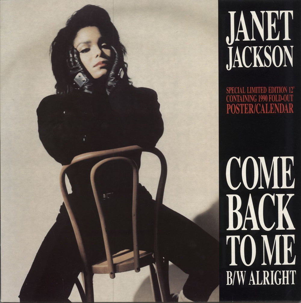 Janet Jackson Come Back To Me + Poster UK 12" vinyl single (12 inch record / Maxi-single) USAD681