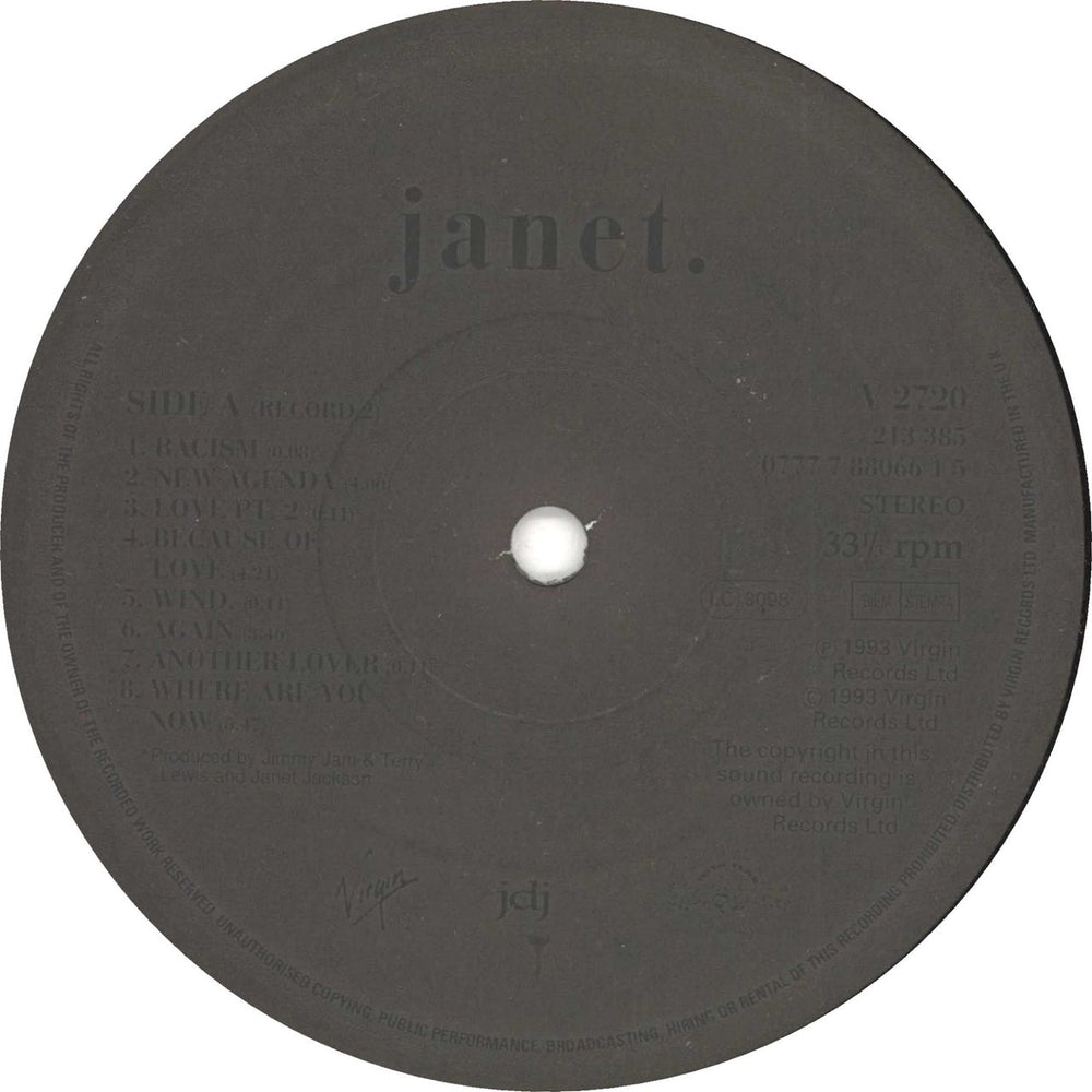 Janet Jackson Janet UK 2-LP vinyl record set (Double LP Album) J-J2LJA234657