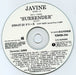 Javine Surrender Japanese Promo CD-R acetate CD-R ACETATE