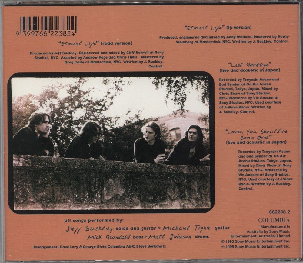 Jeff Buckley Eternal - Tour Edition Australian CD single (CD5 / 5") 9399766223824