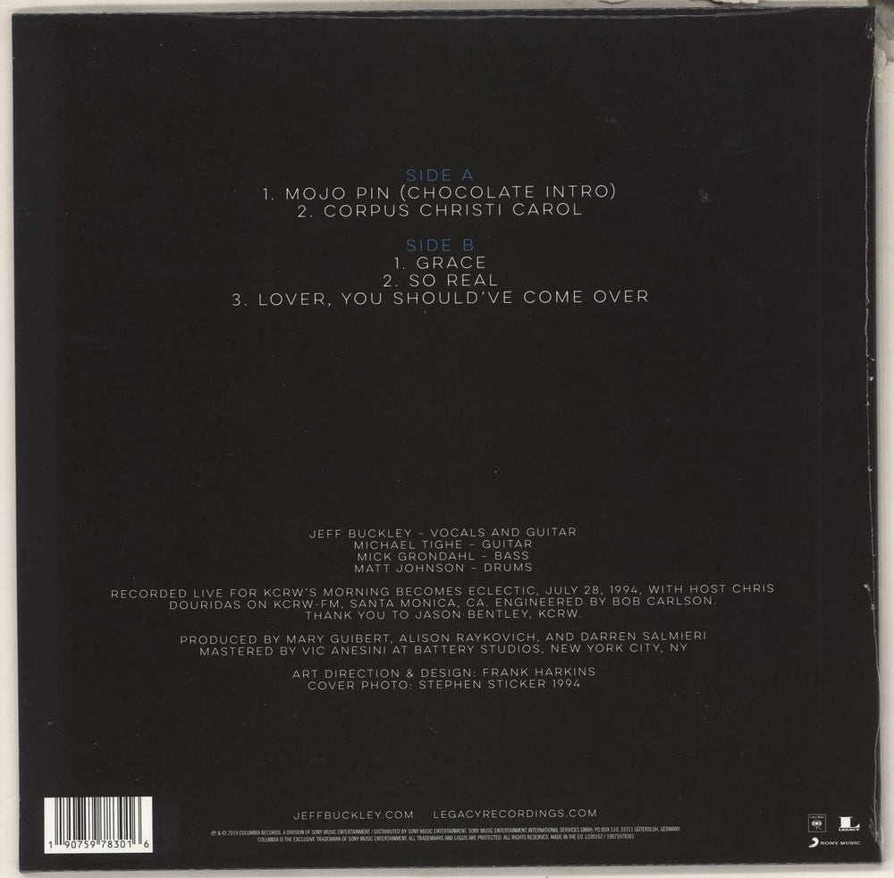 Jeff Buckley Live On KCRW: Morning Becomes Eclectic - RSD BF19 - Sealed UK vinyl LP album (LP record) 190759783016