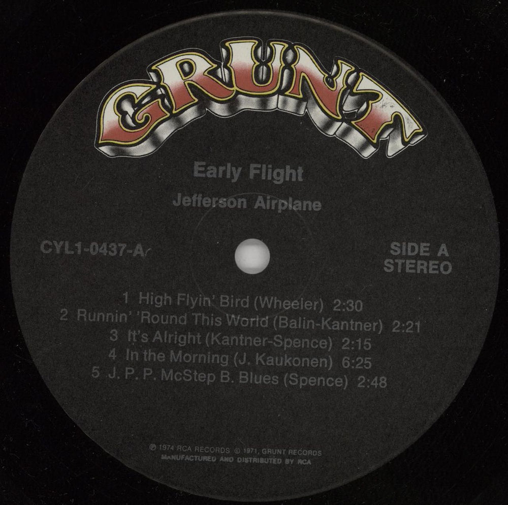 Jefferson Airplane Early Flight - EX US vinyl LP album (LP record) JEFLPEA756415