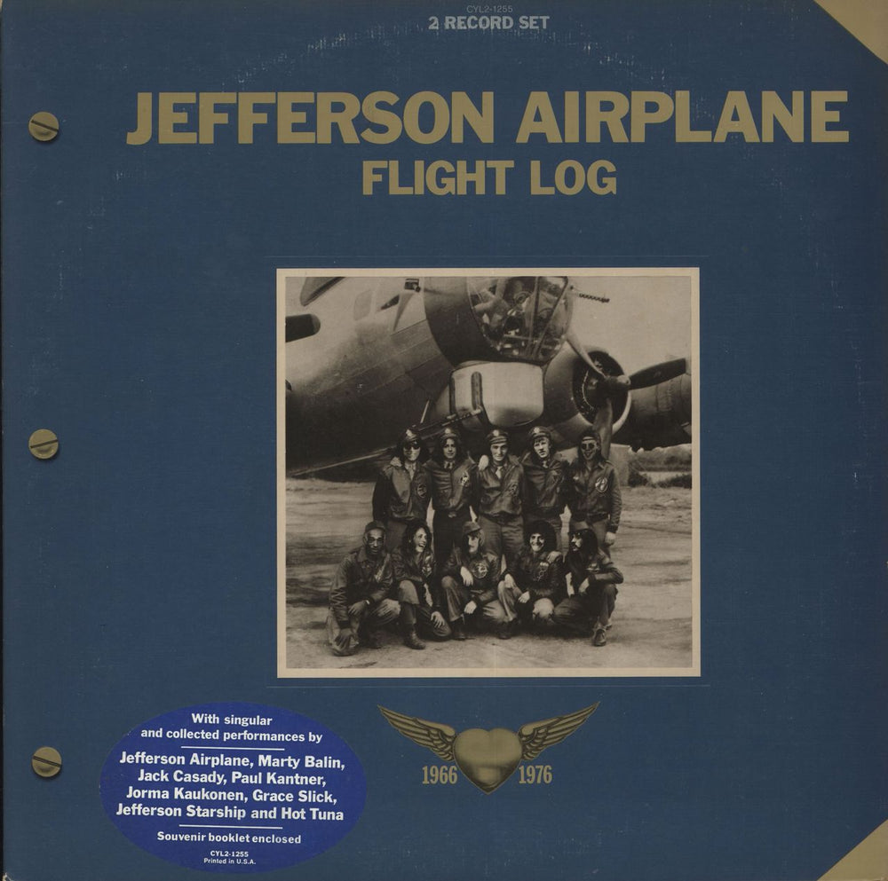 Jefferson Airplane Flight Log - stickered p/s - EX US 2-LP vinyl record set (Double LP Album) CYL2-1255