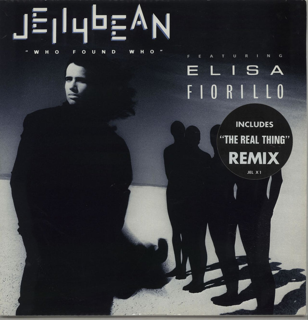 Jellybean Who Found Who - Stickered sleeve UK 12" vinyl single (12 inch record / Maxi-single) JELX1