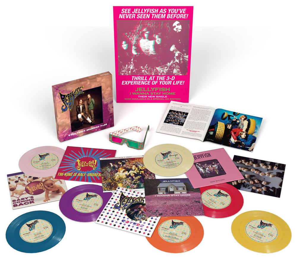 Jellyfish When These Memories Fade - Multi-Coloured Vinyl - Sealed UK 7" single box set NEWLANDX001