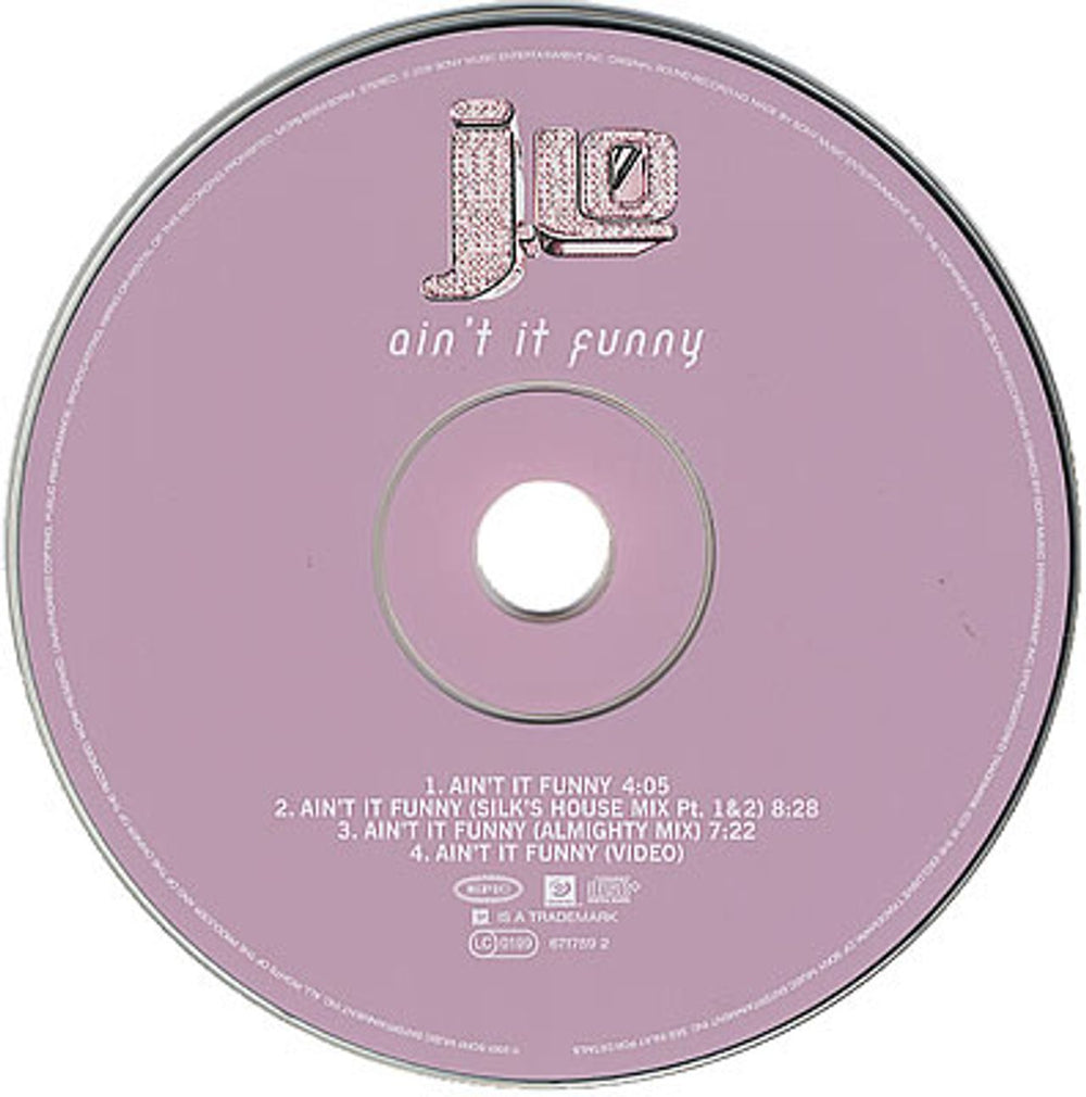 Jennifer Lopez Ain't It Funny UK CD single (CD5 / 5") LPZC5AI193031