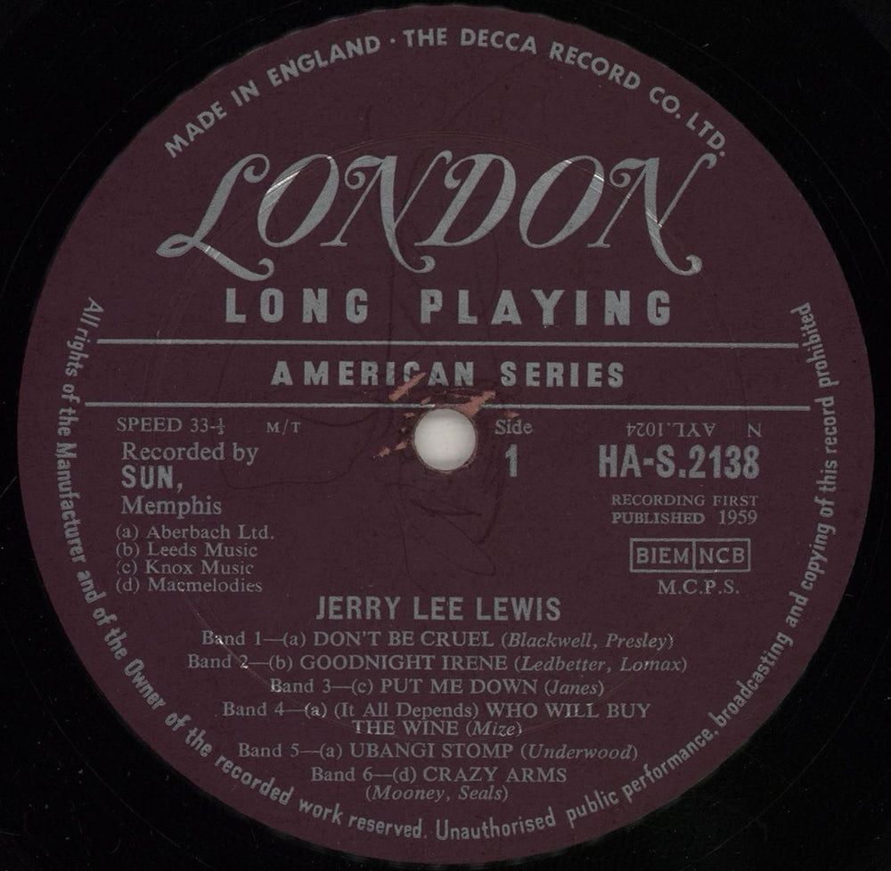 Jerry Lee Lewis Jerry Lee Lewis - 2nd UK vinyl LP album (LP record) JLLLPJE755261