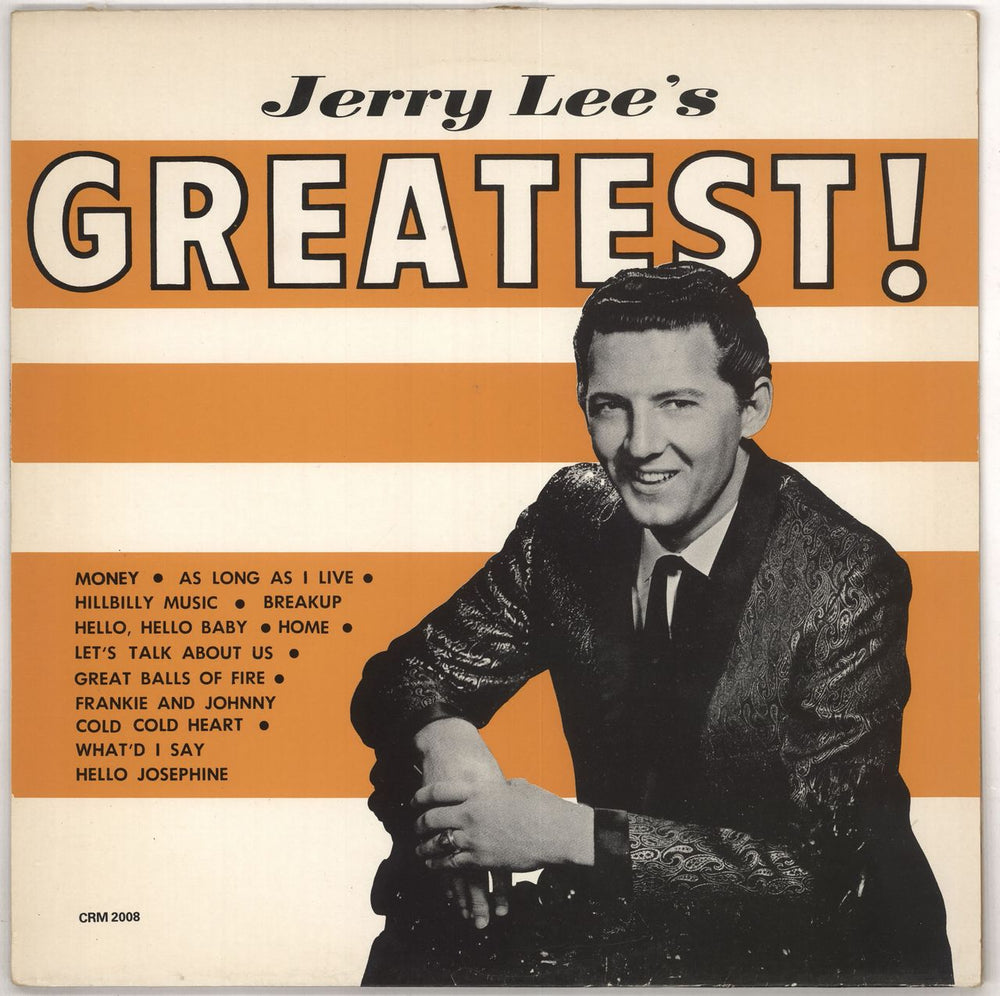 Jerry Lee Lewis Jerry Lee's Greatest! UK vinyl LP album (LP record) CRM2008