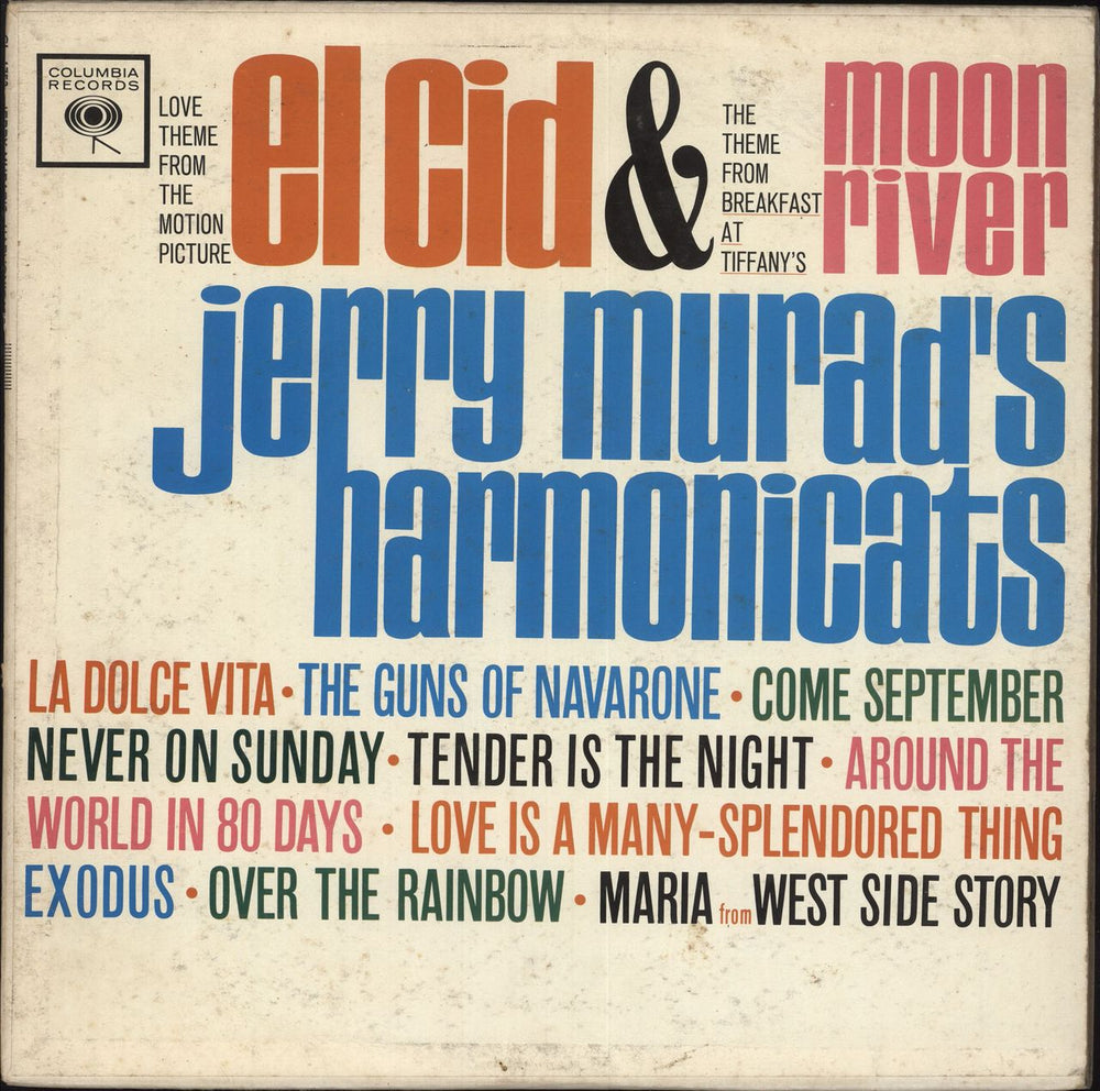 Jerry Murad's Harmonicats Love Theme From El Cid US vinyl LP album (LP record) CL1753